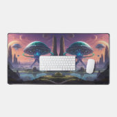 Kosmische gebieden: buitenaardse werelden in beweg bureaumat (Keyboard & Muis)