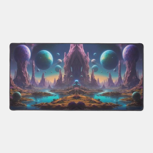 Kosmische gebieden: buitenaardse werelden in beweg bureaumat (Voorkant)