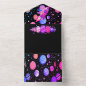 Kosmische Gedachten Buitenste Ruimte Boodschap Kaa All In One Uitnodiging (Binnen)