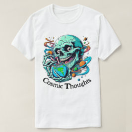 Kosmische Gedachten" Levendige Schedel & Aarde T-shirt