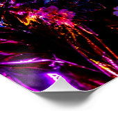 Kosmische Geisha im Neon‑Traumland Perfect Poster (Hoek)