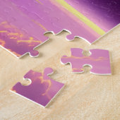 Kosmische gele Paarse wolk Zap atmosferische plane Legpuzzel (Zijkant)