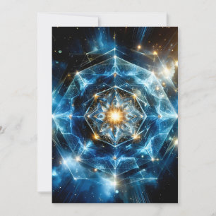 Kosmische Geometrie Mandala Ster Heelal Abstract Aankondiging
