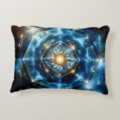 Kosmische Geometrie Mandala Ster Heelal Abstract Accent Kussen (Achterkant)