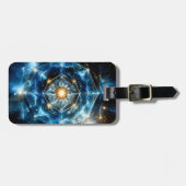 Kosmische Geometrie Mandala Ster Heelal Abstract Bagagelabel (Voorkant horizontaal)