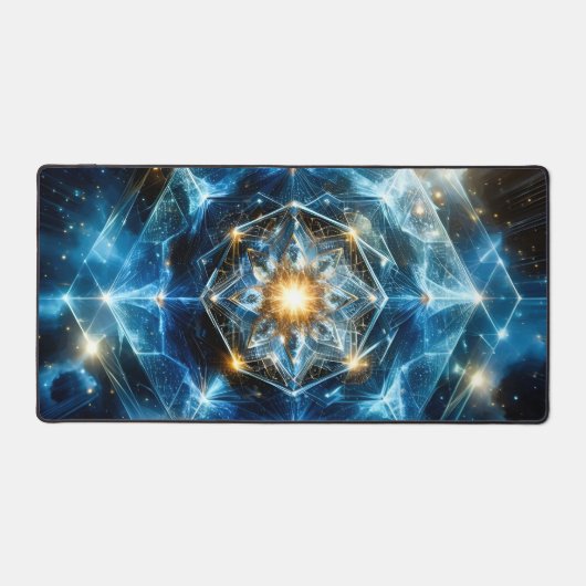 Kosmische Geometrie Mandala Ster Heelal Abstract Bureaumat (Voorkant)