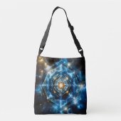 Kosmische Geometrie Mandala Ster Heelal Abstract Crossbody Tas (Achterkant)