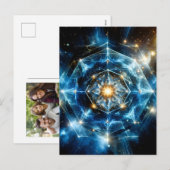 Kosmische Geometrie Mandala Ster Heelal Abstract Feestdagenkaart (Voorkant / Achterkant)