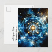 Kosmische Geometrie Mandala Ster Heelal Abstract Feestdagenkaart (Voorkant / Achterkant)