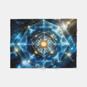 Kosmische Geometrie Mandala Ster Heelal Abstract Fleece Deken (Voorkant (Horizontaal))
