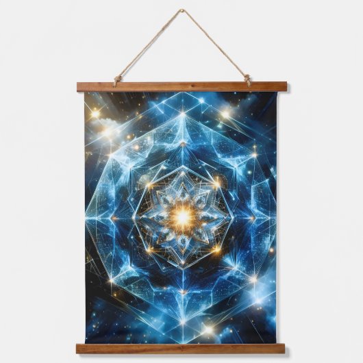 Kosmische Geometrie Mandala Ster Heelal Abstract Hangend Wandkleed (Voorkant)