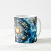 Kosmische Geometrie Mandala Ster Heelal Abstract Koffiemok (Voorkant rechts)