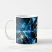 Kosmische Geometrie Mandala Ster Heelal Abstract Koffiemok (Links)