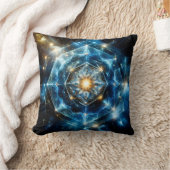 Kosmische Geometrie Mandala Ster Heelal Abstract Kussen (Deken)