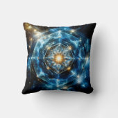 Kosmische Geometrie Mandala Ster Heelal Abstract Kussen (Achterkant)