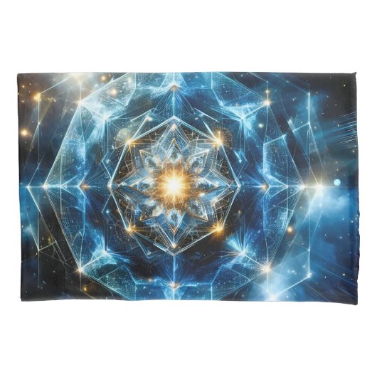 Kosmische Geometrie Mandala Ster Heelal Abstract Kussensloop (Voorkant)