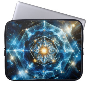 Kosmische Geometrie Mandala Ster Heelal Abstract Laptop Sleeve