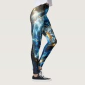 Kosmische Geometrie Mandala Ster Heelal Abstract Leggings (Rechts)