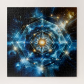 Kosmische Geometrie Mandala Ster Heelal Abstract Legpuzzel (Horizontaal)