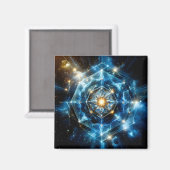 Kosmische Geometrie Mandala Ster Heelal Abstract Magneet (Voorkant / Achterkant)