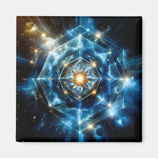 Kosmische Geometrie Mandala Ster Heelal Abstract Magneet (Voorkant)