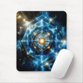 Kosmische Geometrie Mandala Ster Heelal Abstract Muismat (Met muis)