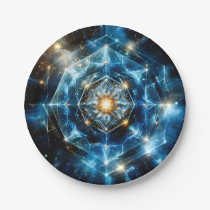 Kosmische Geometrie Mandala Ster Heelal Abstract Papieren Bordje