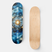 Kosmische Geometrie Mandala Ster Heelal Abstract Persoonlijk Skateboard (Voorkant)