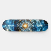 Kosmische Geometrie Mandala Ster Heelal Abstract Persoonlijk Skateboard (Horizontaal)