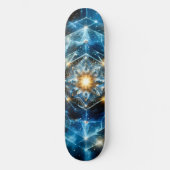 Kosmische Geometrie Mandala Ster Heelal Abstract Persoonlijk Skateboard (Voorkant)