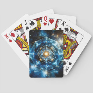 Kosmische Geometrie Mandala Ster Heelal Abstract Pokerkaarten