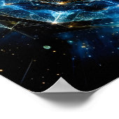 Kosmische Geometrie Mandala Ster Heelal Abstract Poster (Hoek)