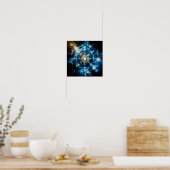 Kosmische Geometrie Mandala Ster Heelal Abstract Poster (Keuken)