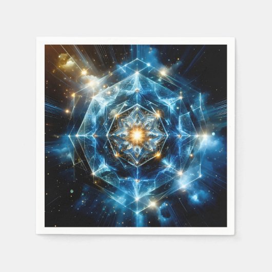 Kosmische Geometrie Mandala Ster Heelal Abstract Servet (Voorkant)