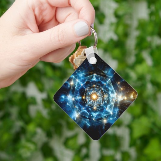 Kosmische Geometrie Mandala Ster Heelal Abstract Sleutelhanger (Hand)