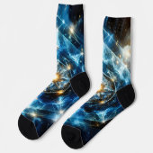 Kosmische Geometrie Mandala Ster Heelal Abstract Sokken (Links)