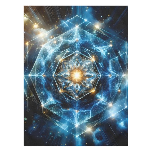Kosmische Geometrie Mandala Ster Heelal Abstract Tafelkleed (Voorkant)