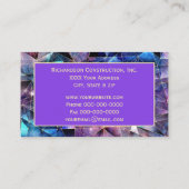 Kosmische geometrie met gouden lijnen visitekaartje (Achterkant)