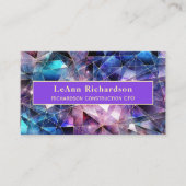 Kosmische geometrie met gouden lijnen visitekaartje (Voorkant)