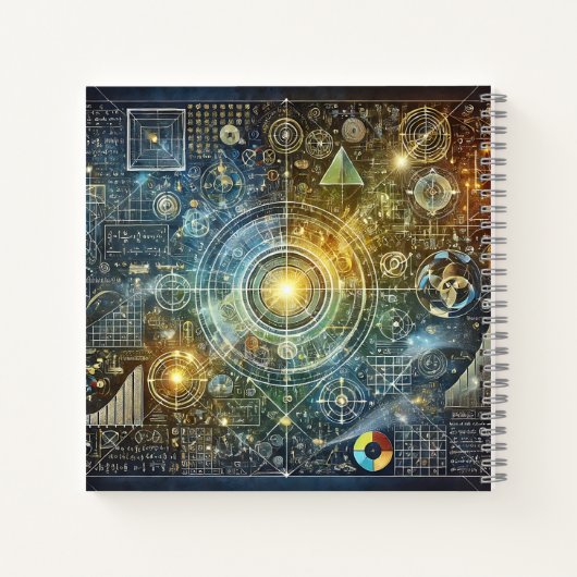 Kosmische Geometrie & Wetenschappelijke Harmonie Notitieboek (Achterkant)