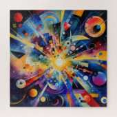 Kosmische Geometrische Explosie Abstract Legpuzzel (Horizontaal)