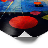 Kosmische Geometrische Explosie Abstract Perfect Poster (Hoek)