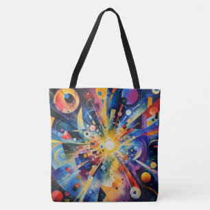 Kosmische Geometrische Explosie Abstract Tote Bag