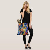 Kosmische Geometrische Explosie Abstract Tote Bag (Op model)
