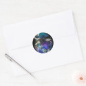 Kosmische geometrische rust ronde sticker (Envelop)