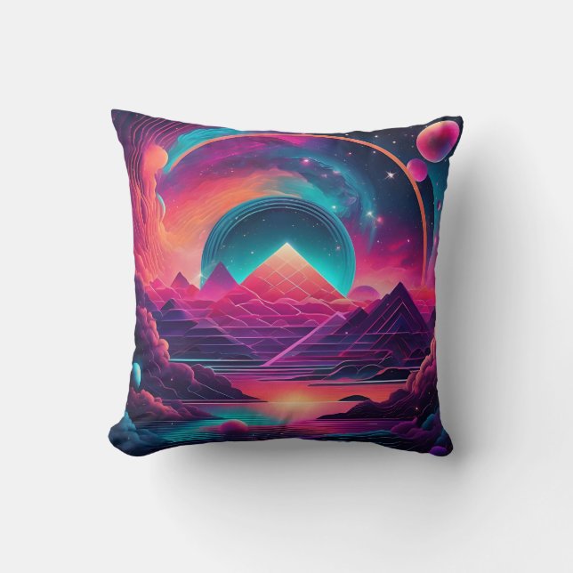 kosmische geometrische samenstelling kussen (Voorkant)