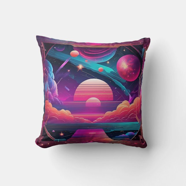 kosmische geometrische samenstelling kussen (Voorkant)