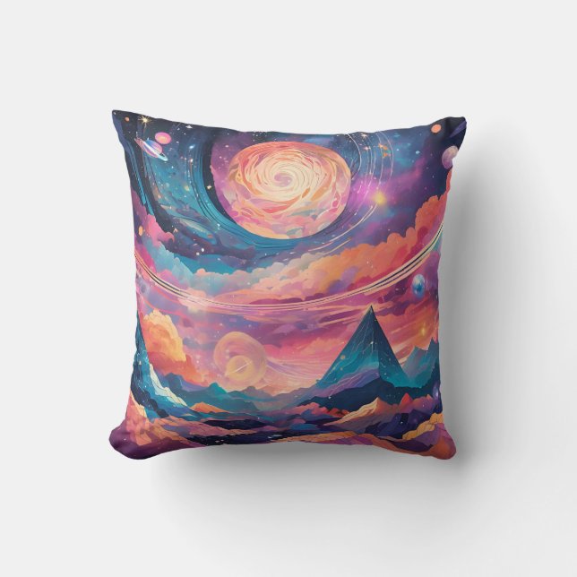 kosmische geometrische samenstelling kussen (Voorkant)