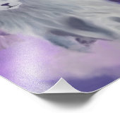 Kosmische gevleugelde kat foto afdruk (Hoek)