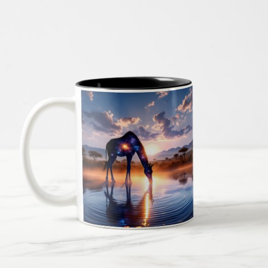 Kosmische Giraffe - African Sunset Coffee Mok Rino (Links)